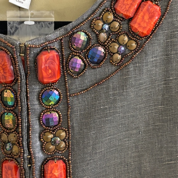 Embellished Metallic Trim Jacket – Size 8 - Picture 3 of 6